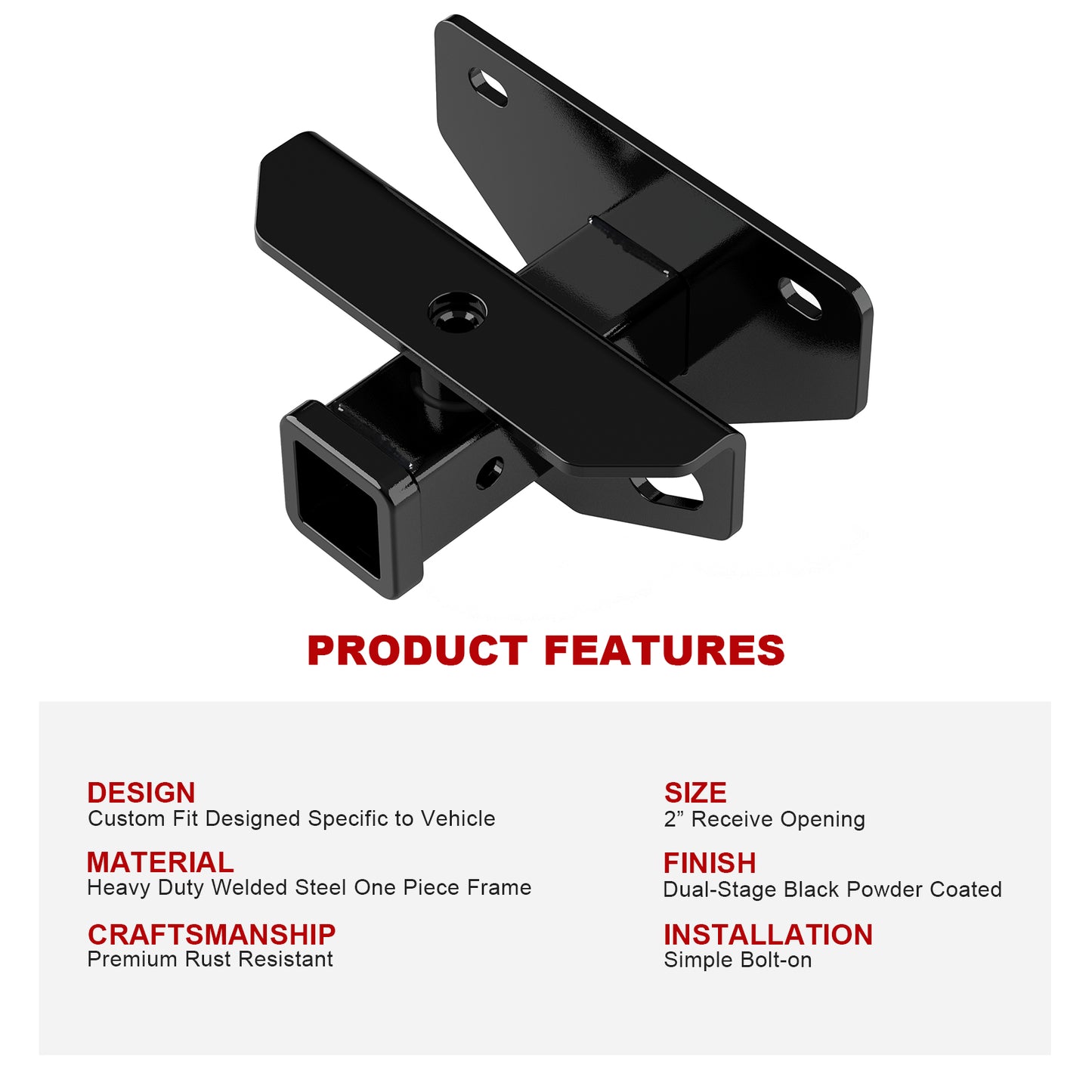 APS Carbon Rear Hitch (Class 3): Dodge Ram 2003 - 2010