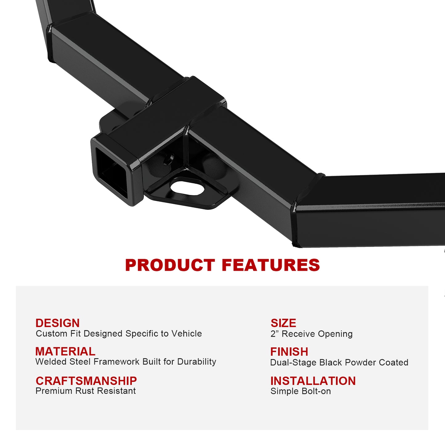 APS Carbon Rear Hitch (Class 3): Dodge Durango & Jeep Grand Cherokee 2011 - 2025