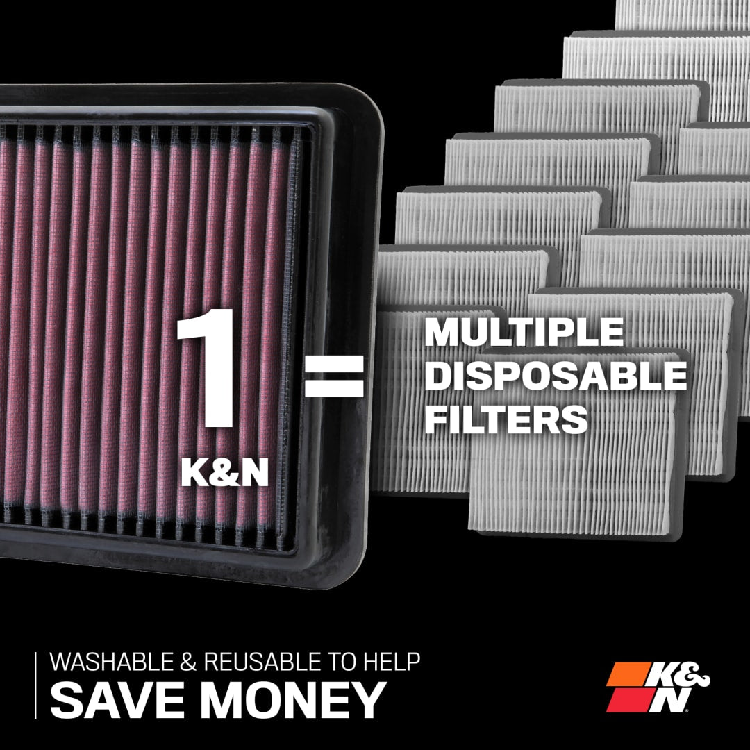 K&N Drop-In Air Filter: 1500, Wagoneer & Grand Wagoneer 3.0L 2022-2025