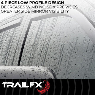 TrailFX In Channel 4-Piece Window Vent: Fits Ram 1500 / 2500 / 3500 2009-2024