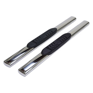 TrailFX 5" Oval Straight Step Bar SS Standard: Fits Ram 1500-3500 2009-2023 w/ Step Pads