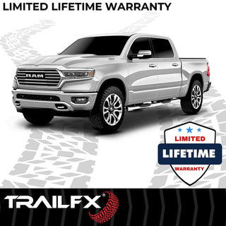 TrailFX 5" Oval Bent Step Bar SS: Ram 1500 2019-2024 w/ Step Pads