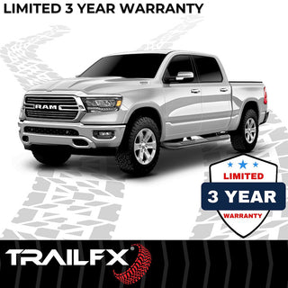 TrailFX 4" Oval Black Step Bar (CREW): Fits Ram 1500-3500 2009-2023 w/ Step Pads