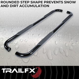 TrailFX 3" Round Step Bar Steel Black: Ram 1500 3.6L/5.7L
