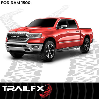 TrailFX A4 Step Bars Aluminum Titanium Black: Ram 1500 3.6L/5.7L