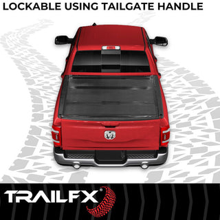 TrailFX Hard Trifold Tonneau Cover: Fits Ram 1500 2009-2023 3.6L/5.7L - Black