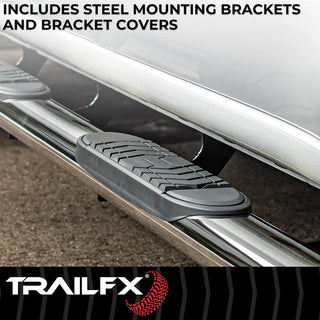 TrailFX 5" Oval Bent Step Bar Stainless: Ram 1500 3.6L/5.7L