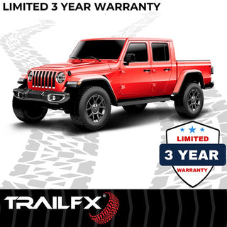 TrailFX T4 Trapezoid Step Bar Black: Jeep Gladiator 2020-2026 2.0L/3.0L