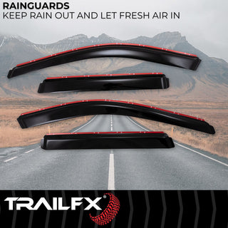 TrailFX In Channel 4-Piece Window Vent For Jeep Grand Cherokee