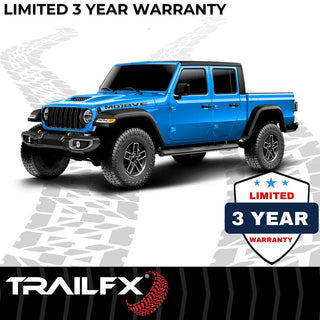 TrailFX 4" Oval Straight Step Bar: Jeep Gladiator 2020-2026 2.0L/3.0L - Black