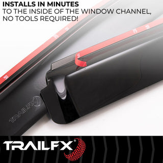TrailFX In Channel 4-Piece Window Vent: Fits Ram 1500 / 2500 / 3500 2009-2024