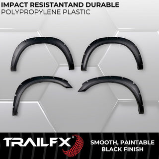 TrailFX Pocket Style Fender Flares Textured: Fits Ram 2500/3500 2010-2018 w/ 5.7L/6.7L