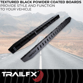 TrailFX Overland Running Board: Jeep Wrangler JK 2007-2018 3.6L/3.8L V6 - Black