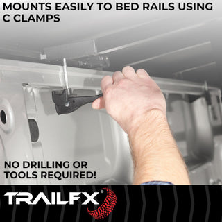 TrailFX Soft Folding Tonneau Cover 8': Fits Ram 1500/2500/3500 2009-2023 - Black