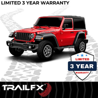 TrailFX 3" Round Step Bar Black: Fits Jeep Wrangler JL 2018-2026