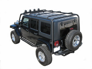 TrailFX Roof Rack: Jeep Wrangler JK 2007-2018 3.6L/3.8L V6 - Textured Black