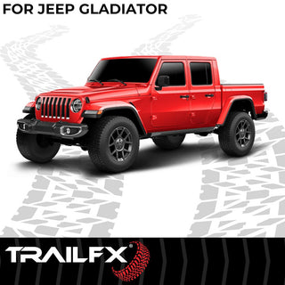 TrailFX Overland Running Board Black Steel: Jeep Gladiator 2020-2026 2.0L/3.0L