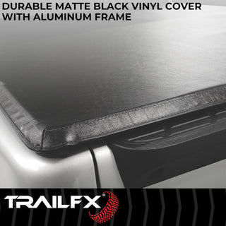 TrailFX Soft Folding Tonneau Cover Vinyl (5.7'): Fits Ram 1500 2009-2022 3.6L/5.7L - Black