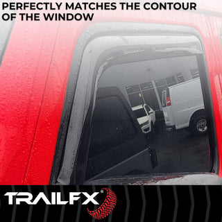TrailFX In Channel 4-Piece Window Vent: Jeep Wrangler JL/JT 2018-2026 2.0L Turbo/3.6L V6