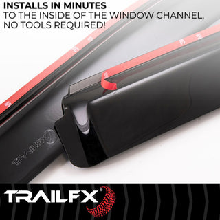 TrailFX In Channel 2-Piece Window Vent: Fits Ram 1500 / 2500 / 3500 2009-2024