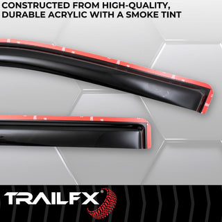 TrailFX In Channel 4-Piece Window Vent: Fits Ram 1500 / 2500 / 3500 2009-2024