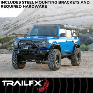 TrailFX Overland Running Board: Jeep Wrangler JK 2007-2018 3.6L/3.8L V6 - Black
