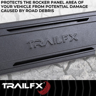 TrailFX A6 Running Boards Matte Black (QUAD CAB): Ram 1500 2019-2024 3.6L/5.7L