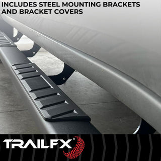 TrailFX T4 Trapezoid Step Bar Black 4": Fits Ram 1500 2009-2023