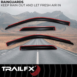 TrailFX 4-Piece In Channel Window Vent: Fits Ram 1500 2009-2018 3.6L/5.7L