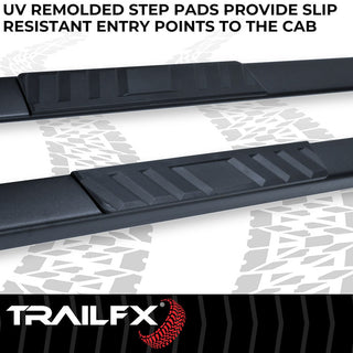 TrailFX T4 Trapezoid Step Bar Black: Jeep Gladiator 2020-2026 2.0L/3.0L