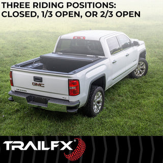 TrailFX Hard Trifold Tonneau Cover: Fits Ram 1500 2009-2023 3.6L/5.7L - Black