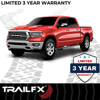 TrailFX T4 Trapezoid Step Bar Black 4": Fits Ram 1500 2009-2023