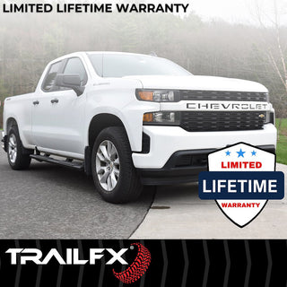 TrailFX A4 Hex Straight Step Bars Titanium Black: Fits Ram 1500 2009-2023 3.6L/5.7L