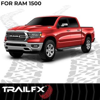TrailFX A6 Running Boards Matte Black (CREW CAB): Ram 1500 2019-2024 3.6L/5.7L