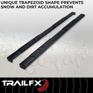 TrailFX T4 Trapezoid Step Bar Black: Jeep Gladiator 2020-2026 2.0L/3.0L
