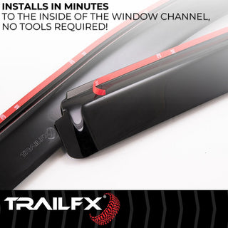 TrailFX 4-Piece In Channel Window Vent: Fits Ram 1500 2009-2018 3.6L/5.7L