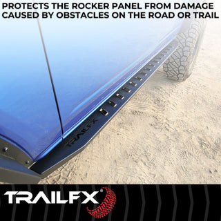 TrailFX Overland Running Board Black Steel: Jeep Gladiator 2020-2026 2.0L/3.0L