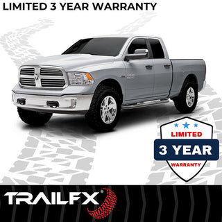TrailFX 3" Round Step Bar: Jeep Wrangler JK 2007-2018 3.6L/3.8L V6 - Black