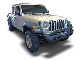 TrailFX Stubby Front Bumper w/Skid Plate & Winch Mount: Jeep Wrangler JL / Gladiator 2018-2026