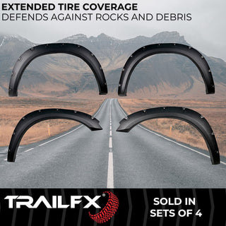 TrailFX Pocket Style Fender Flares Textured: Ram 1500 2009-2018 3.6L/5.7L