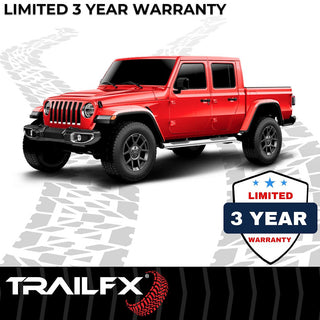 TrailFX 5" Oval Straight SS Step Bar: Jeep Gladiator 2020-2026 2.0L/3.0L