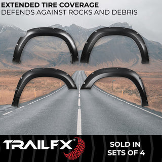 TrailFX Pocket Style Fender Flares w/ SS Rivets: Ram 1500 2023-2024 3.0L/3.6L V6