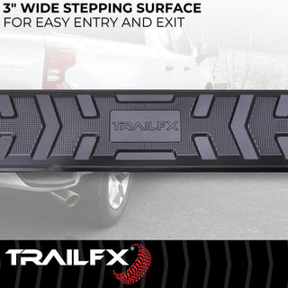 TrailFX A4 Step Bars: Ram 1500 2019-2024 3.6L / 5.7L / 6.2L TRX - Titanium Black