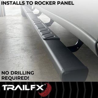 TrailFX T4 Trapezoid Step Bar Black: Ram 1500 2019-2024 3.6L/5.7L