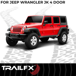 TrailFX Overland Running Board: Jeep Wrangler JK 2007-2018 3.6L/3.8L V6 - Black