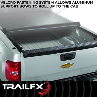 TrailFX Soft Rolling Tonneau Cover 8': Fits Ram 1500/2500/3500 2009-2023 - Black