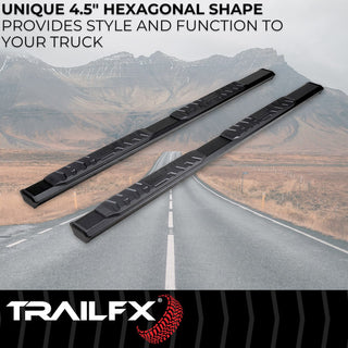 TrailFX A4 Step Bars Aluminum Titanium Black: Ram 1500 3.6L/5.7L