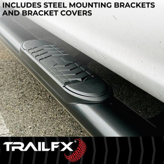 TrailFX 5" Oval Straight Step Bar: Fits Ram 1500-3500 2002-2009 - Black