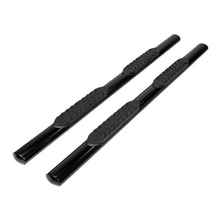 TrailFX 4" Oval Straight Step Bar (4 DR) Black: Jeep Wrangler JK 2007-2018 3.6L/3.8L V6