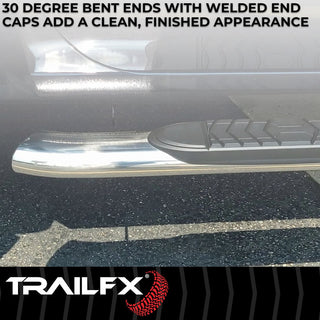 TrailFX 5" Oval Bent Step Bar Stainless: Ram 1500 3.6L/5.7L
